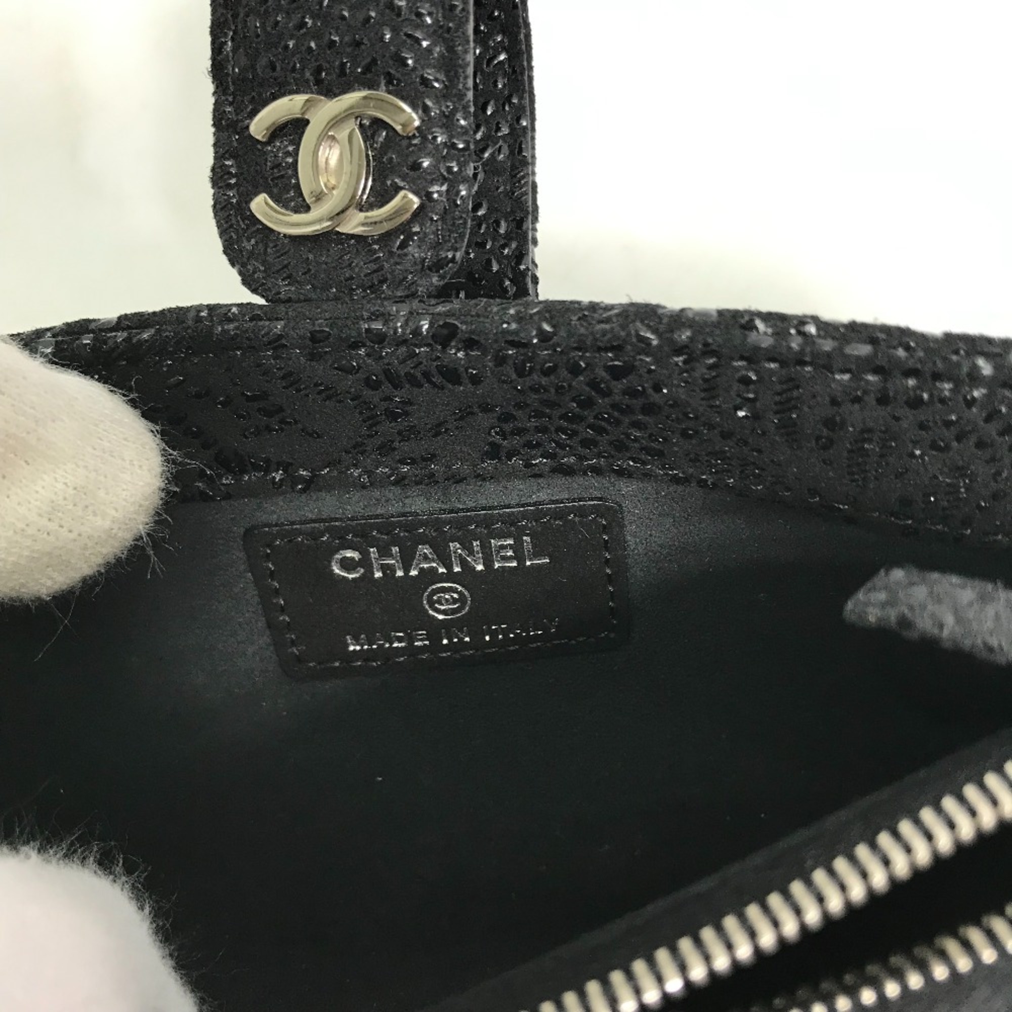 Chanel CC Mark CC coin purse Pouch Black