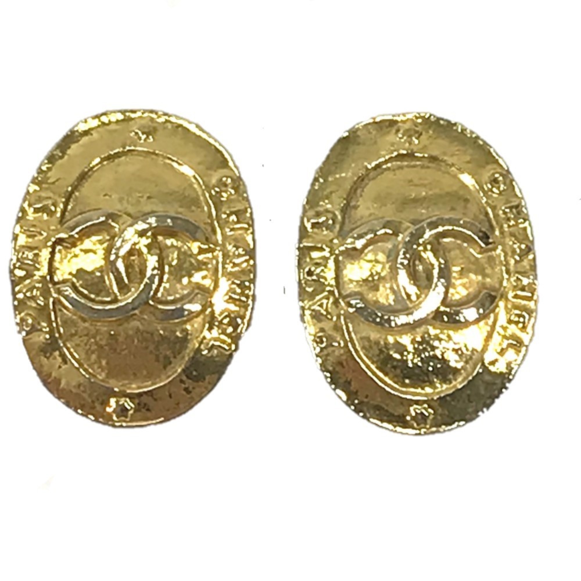 Chanel vintage Accessories Earrings Gold