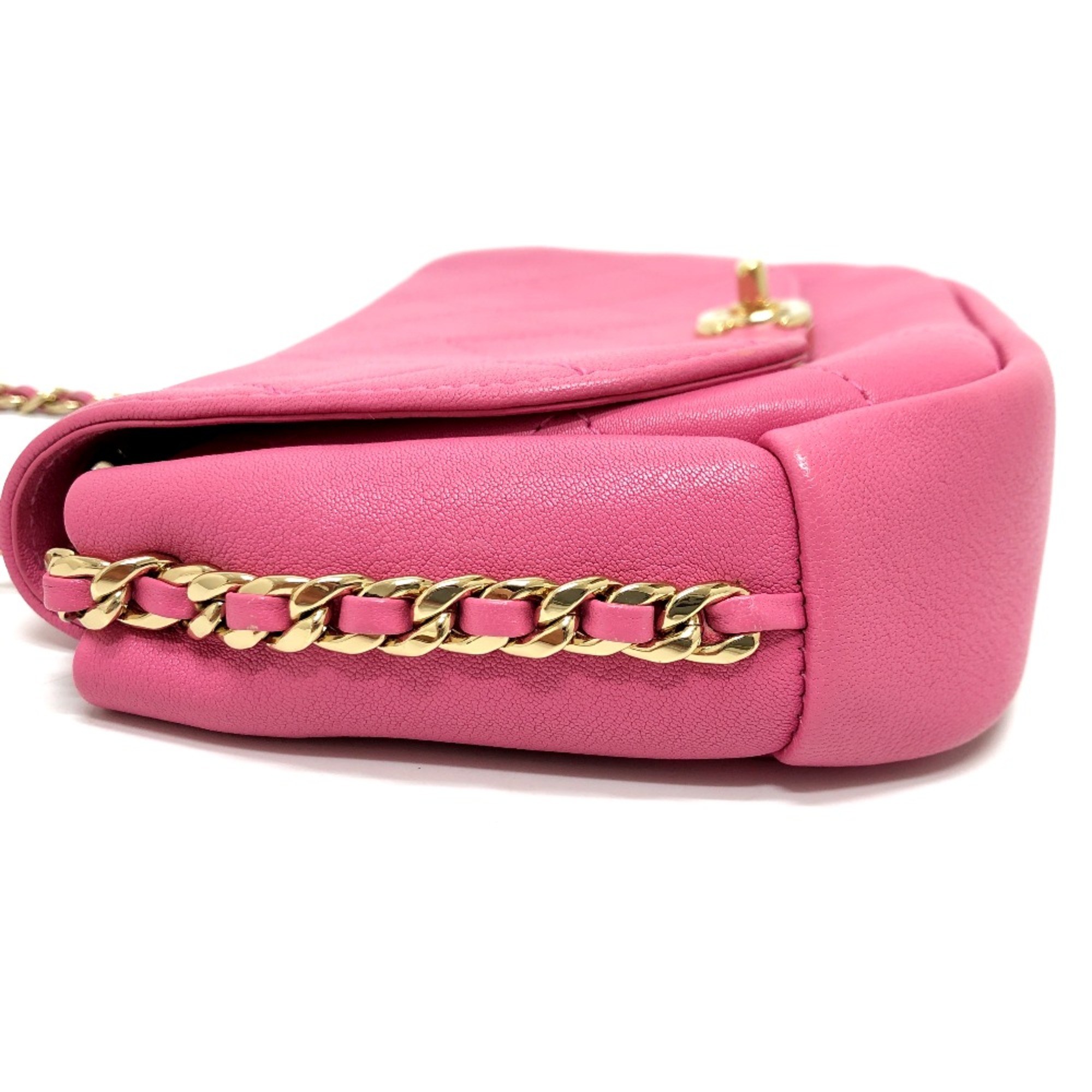 Chanel AS0138 CC Mark Crossbody Bags Chain Bags Shoulder Bag pink GoldHardware