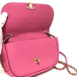 Chanel AS0138 CC Mark Crossbody Bags Chain Bags Shoulder Bag pink GoldHardware