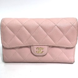 Chanel AP0232 Quilted flap wallet Trifold wallet Baby pink pink