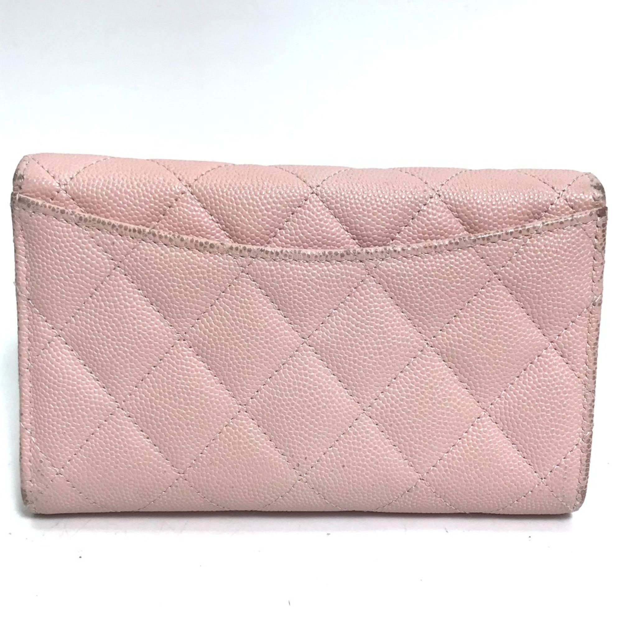 Chanel AP0232 Quilted flap wallet Trifold wallet Baby pink pink