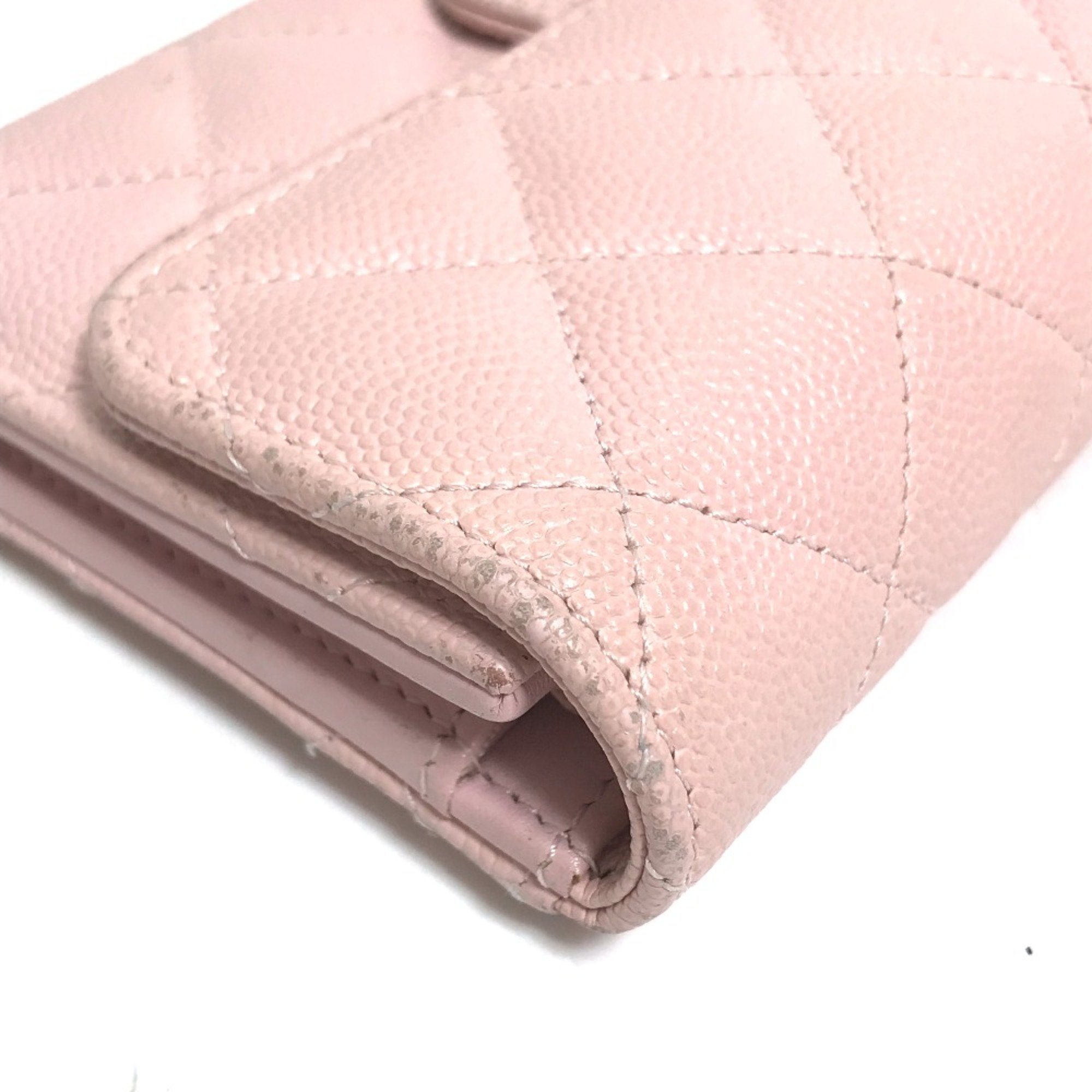 Chanel AP0232 Quilted flap wallet Trifold wallet Baby pink pink