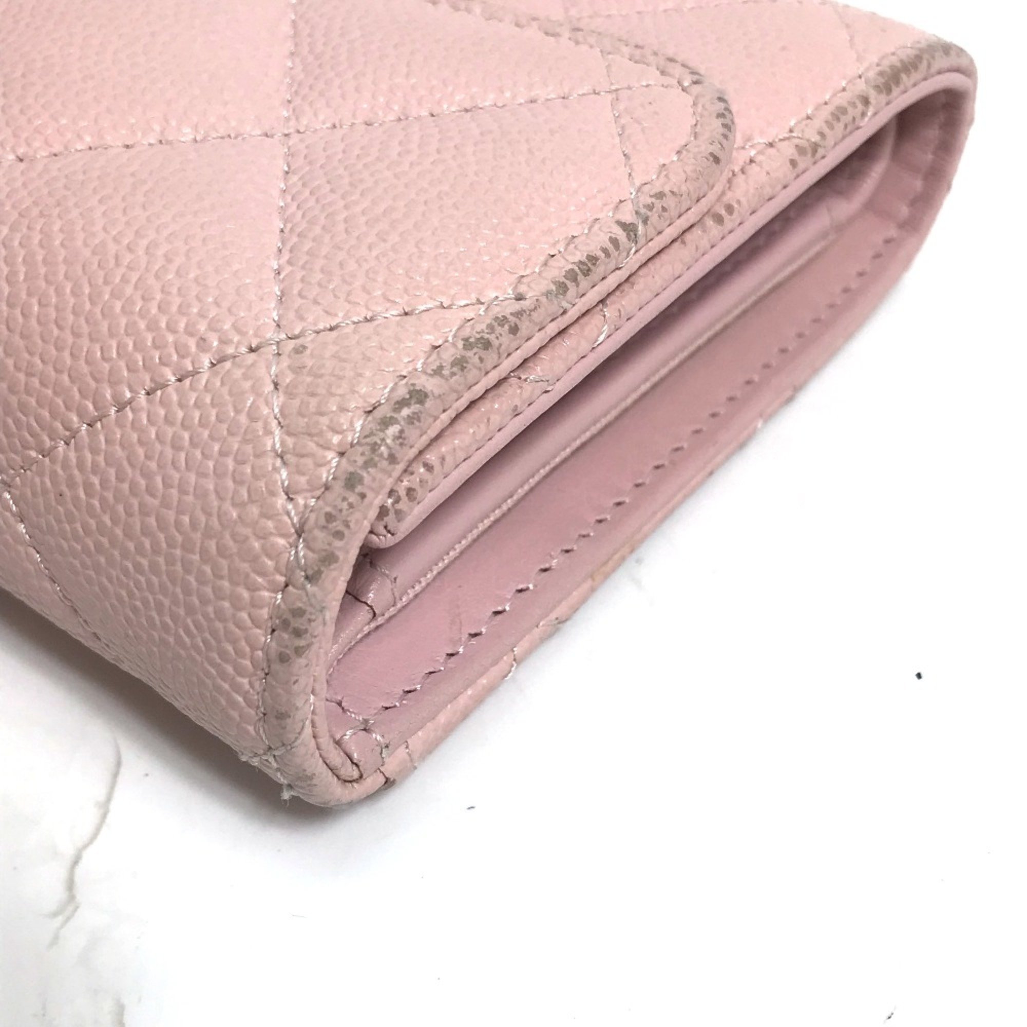 Chanel AP0232 Quilted flap wallet Trifold wallet Baby pink pink