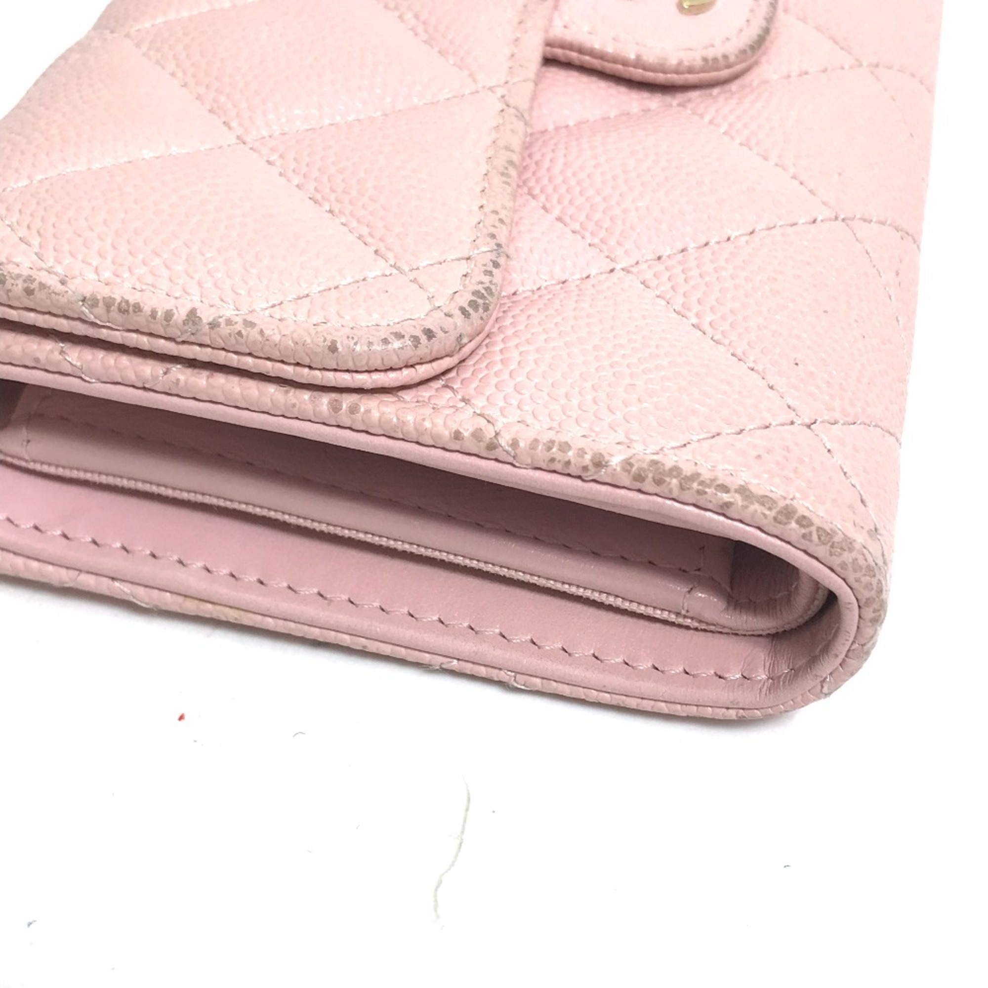 Chanel AP0232 Quilted flap wallet Trifold wallet Baby pink pink