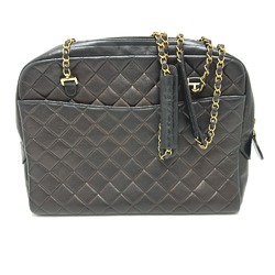 Chanel vintage chain bag bag Shoulder Bag Black GoldHardware