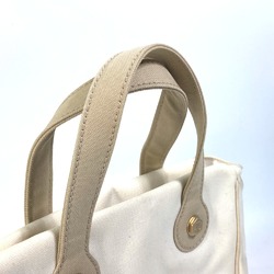 Chanel Shoulder Shoulder Bag Hand Bag Bag Tote Bag Beige White