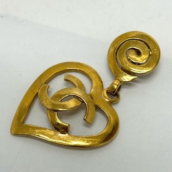 Chanel CC Mark Heart 95P Earrings Gold