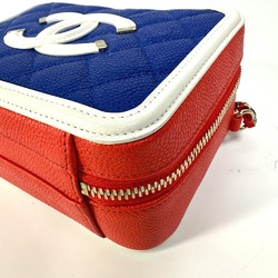 Chanel A93342 CC Mark Tricolor Shoulder Bag Red