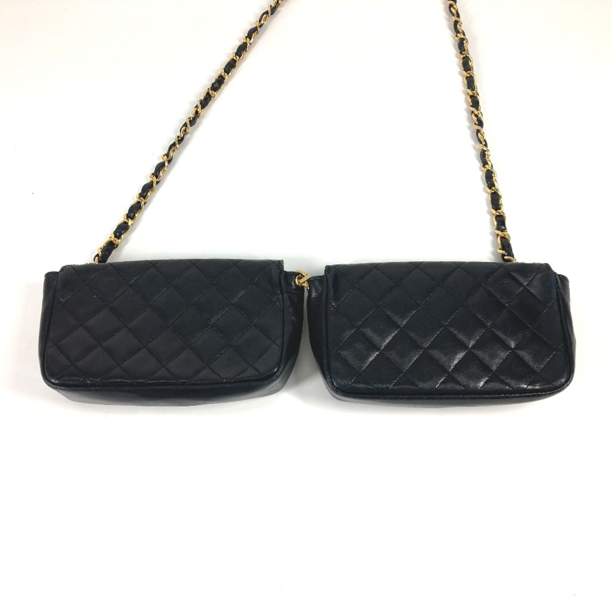 Chanel CC Mark CC Crossbody Chain bag Shoulder Bag Black Gold