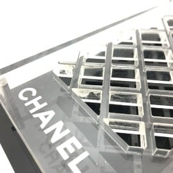 Chanel logo gloss stand case Accessory case Black clear