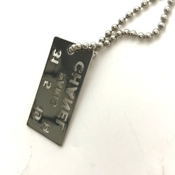 Chanel CC Mark Accessories chain Necklace Silver