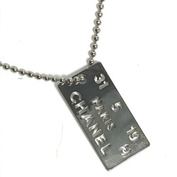 Chanel CC Mark Accessories chain Necklace Silver