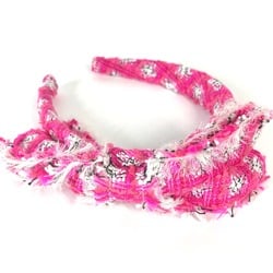 Chanel 14S headband hair band hair accessories Katyusha pink White