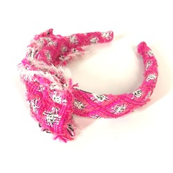 Chanel 14S headband hair band hair accessories Katyusha pink White