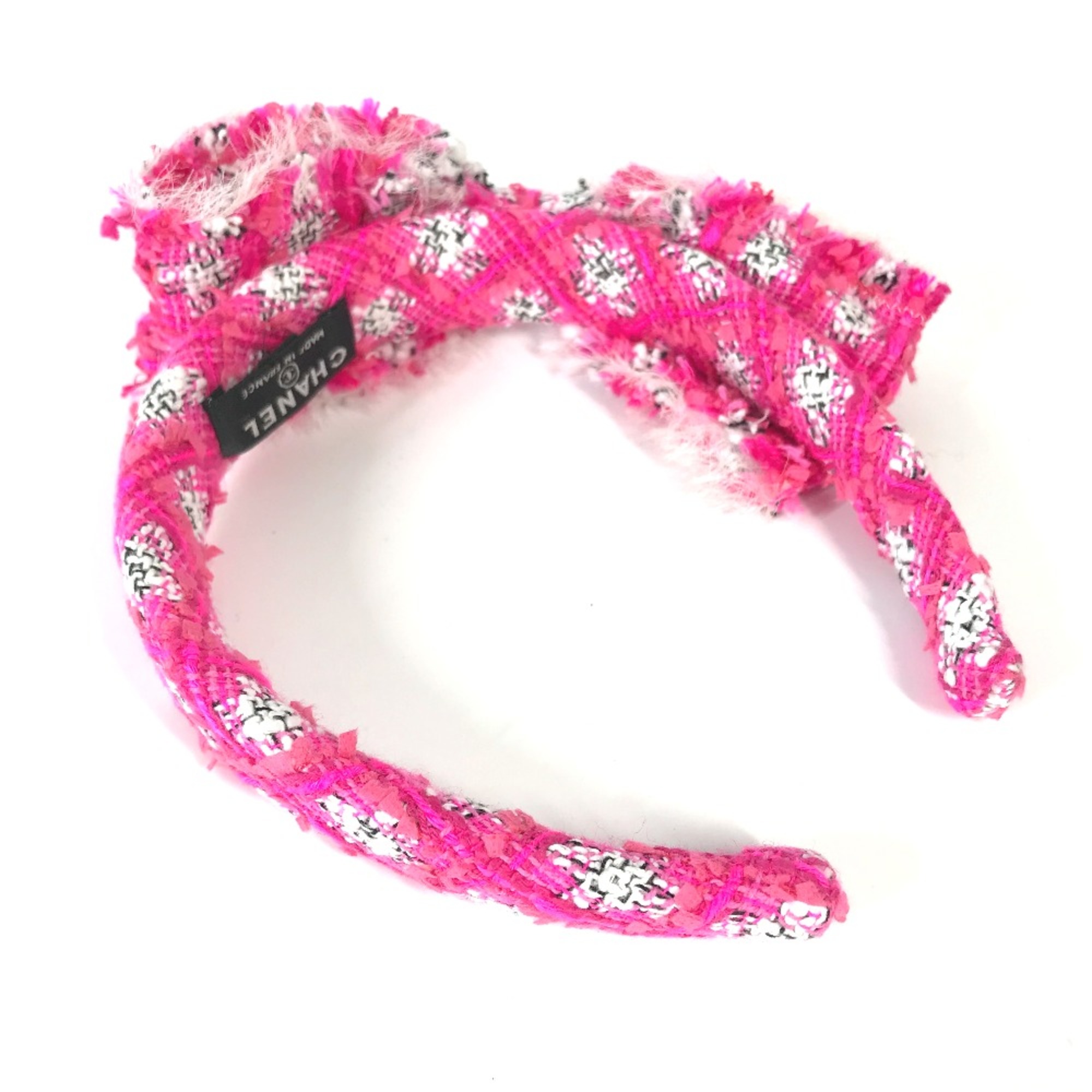 Chanel 14S headband hair band hair accessories Katyusha pink White