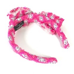 Chanel 14S headband hair band hair accessories Katyusha pink White