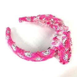 Chanel 14S headband hair band hair accessories Katyusha pink White