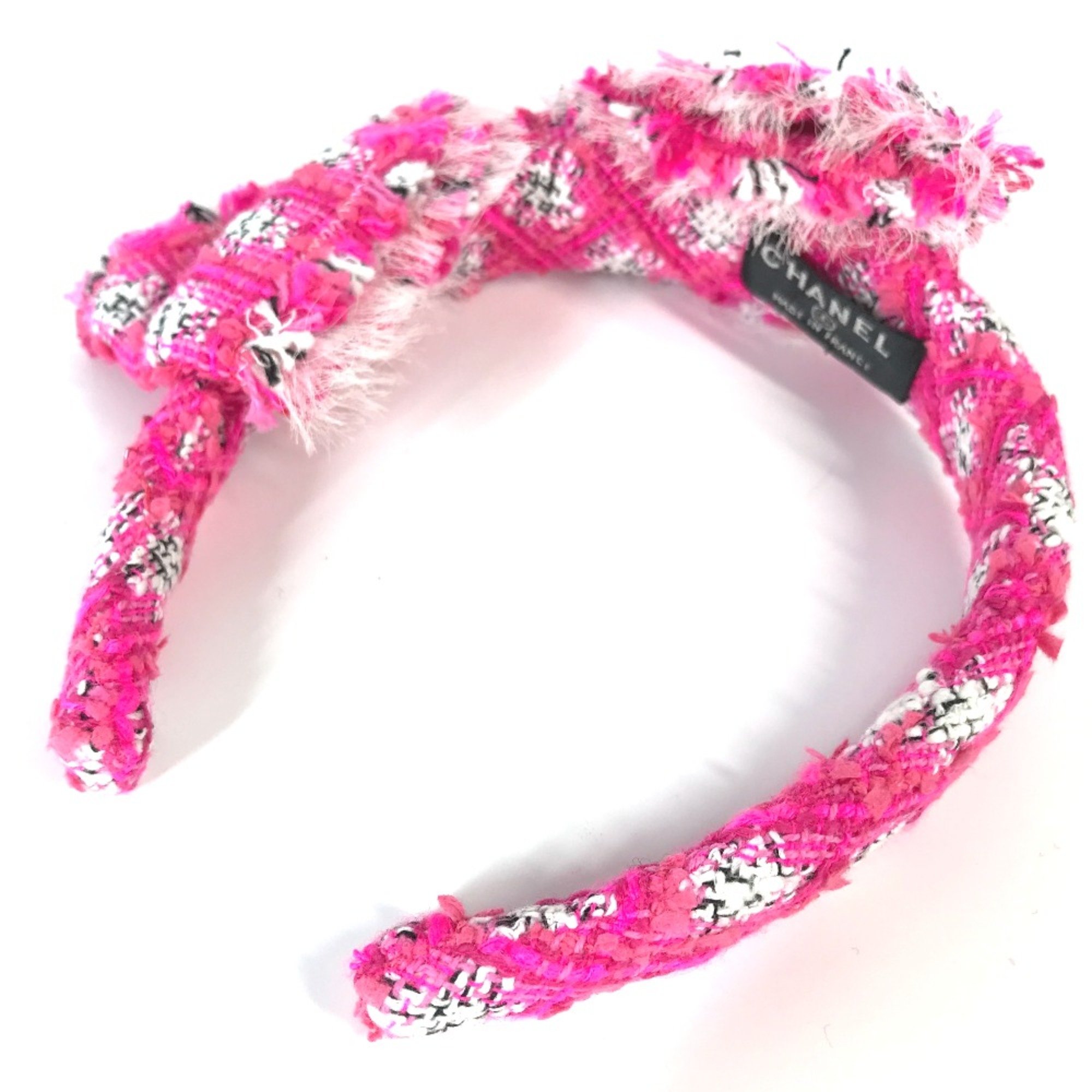 Chanel 14S headband hair band hair accessories Katyusha pink White