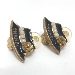 Chanel 02A Earrings Black GoldHardware