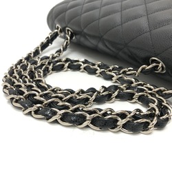 Chanel A28600 Double Chain Crossbody Bag Shoulder Bag Black SVHardware