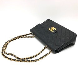 Chanel A01094 Matelasse Double Chain Shoulder Crossbody Shoulder Bag Black GoldHardware