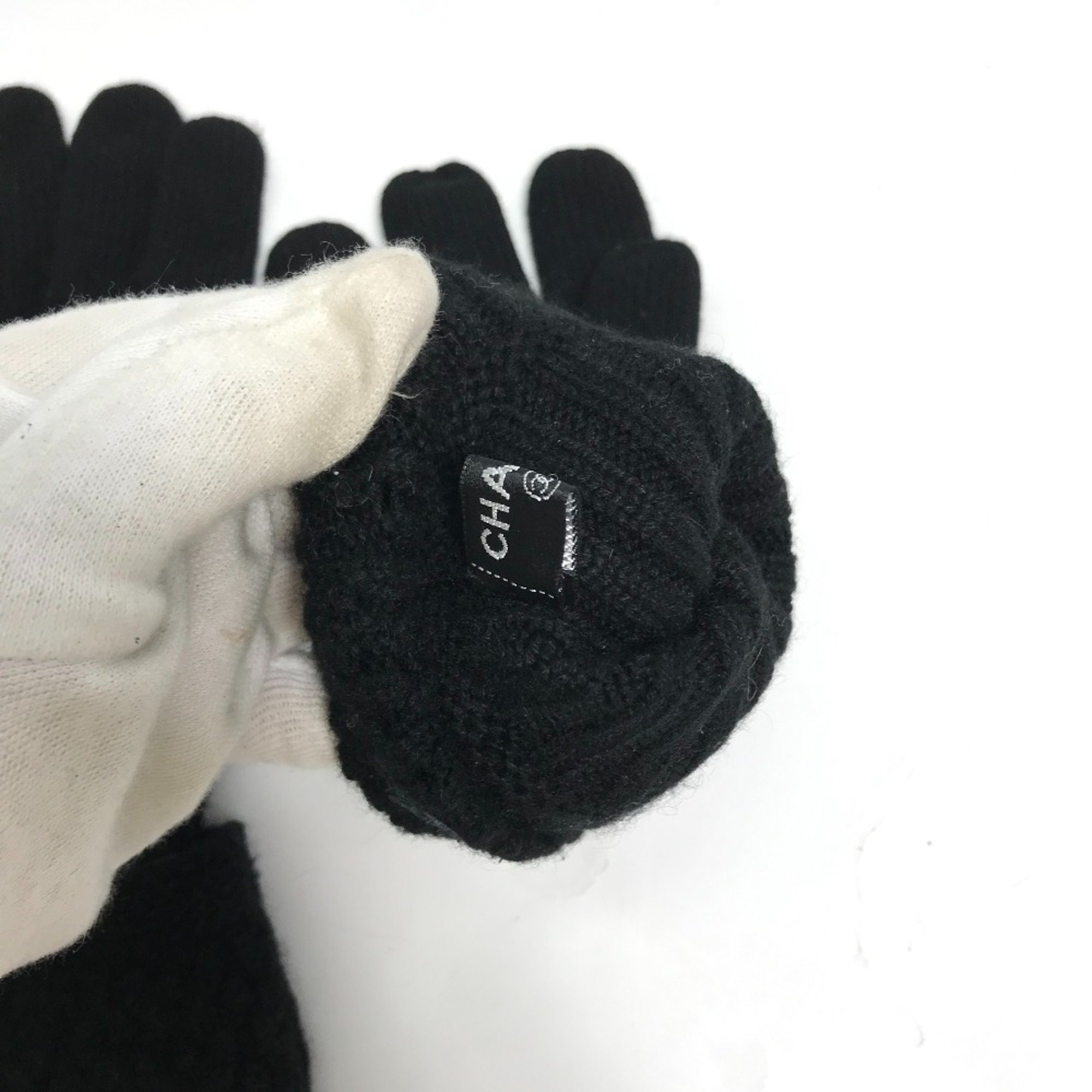 Chanel long Glove gloves Black