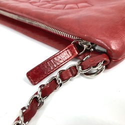 Chanel A48547 10A bag shoulder chain Shoulder Bag Red SilverHardware