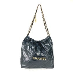 Chanel AS3260 CC Mark Matelasse Quilted Double Chain Bag Bag Shoulder Shoulder Bag Black Gold