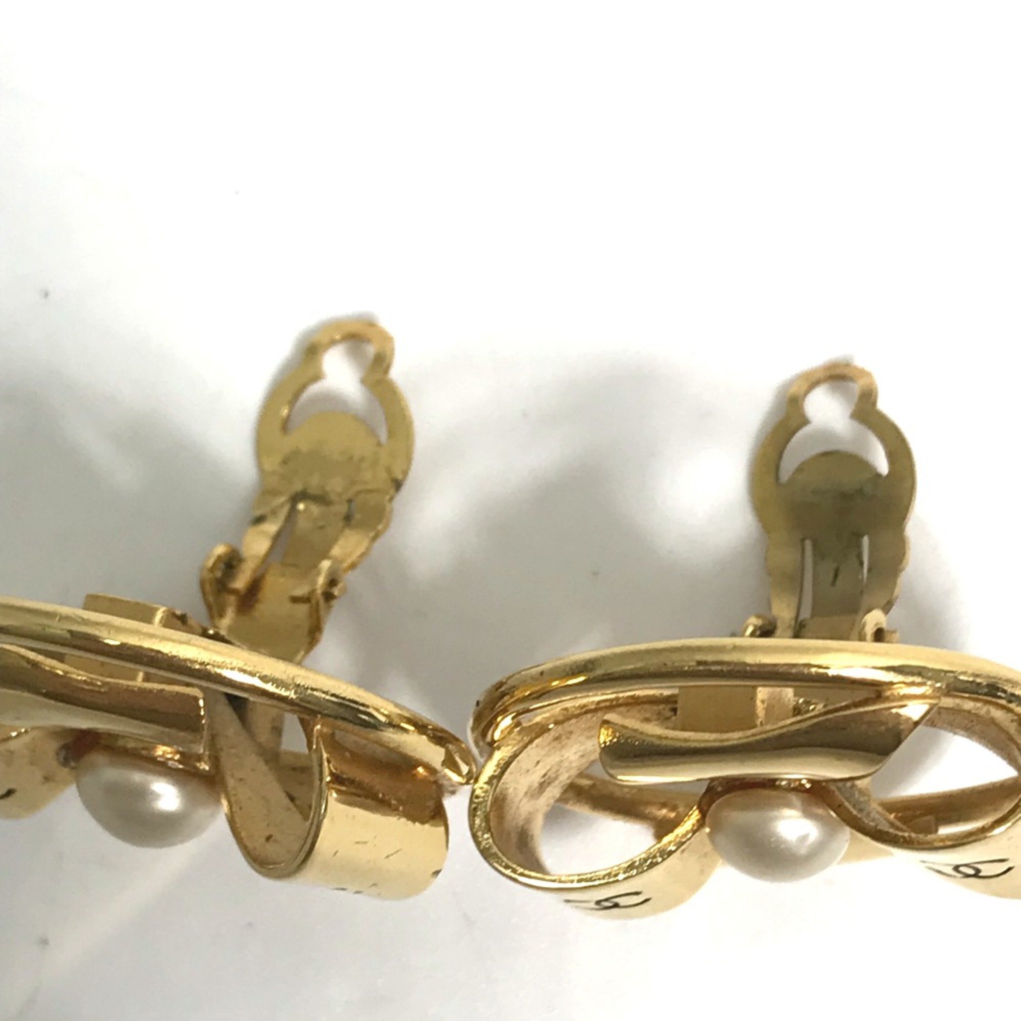 Chanel vintage CC Mark Earrings Gold