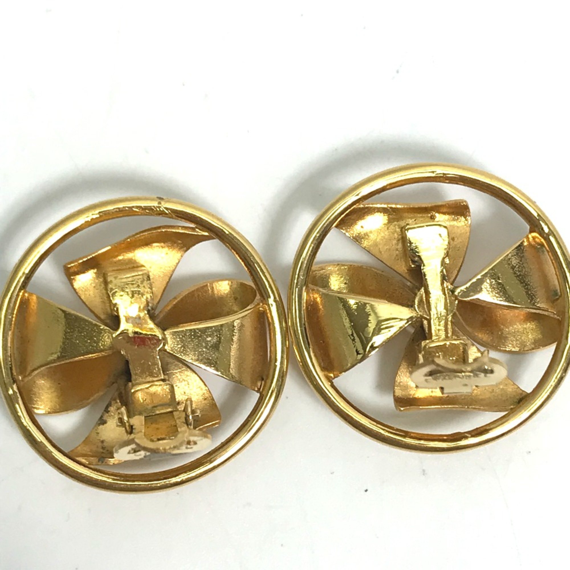 Chanel vintage CC Mark Earrings Gold