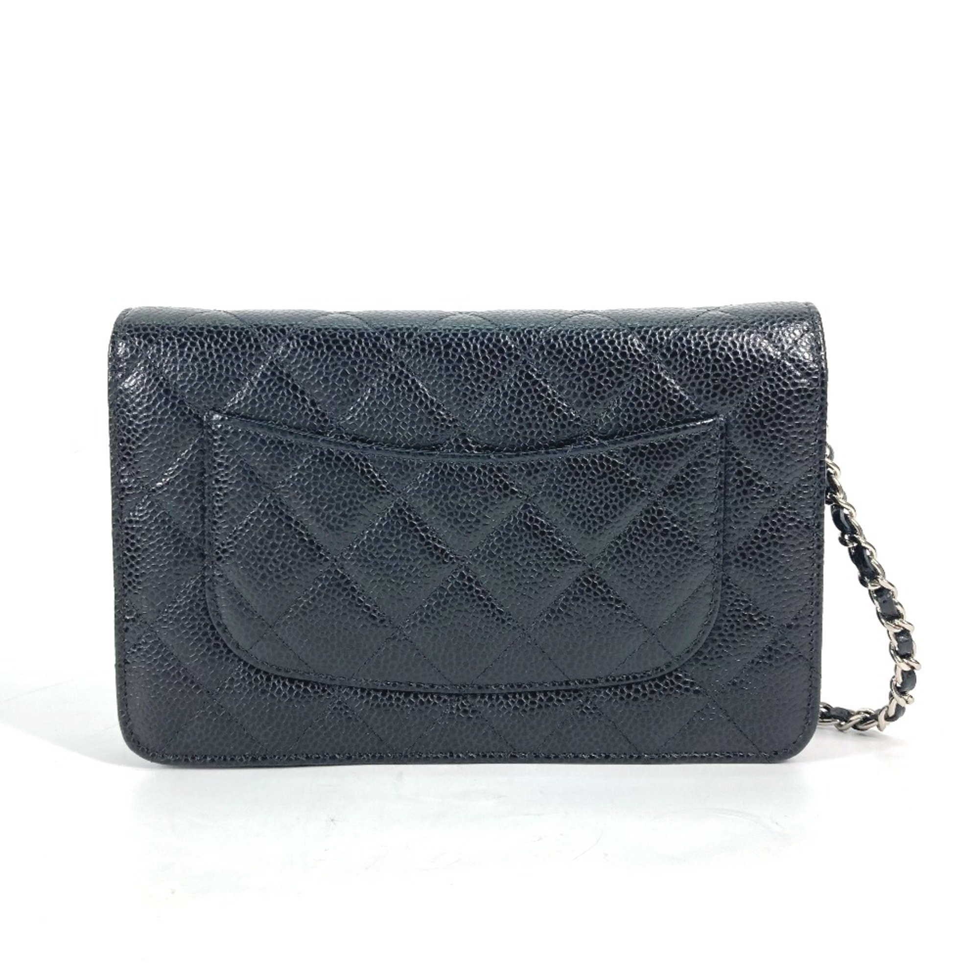 Chanel AP0250 Quilted CC Shoulder Bag Chain Bag Crossbody Bag Long Wallet Black SilverHardware