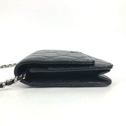 Chanel AP0250 Quilted CC Shoulder Bag Chain Bag Crossbody Bag Long Wallet Black SilverHardware