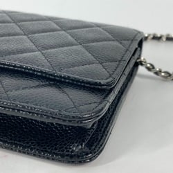 Chanel AP0250 Quilted CC Shoulder Bag Chain Bag Crossbody Bag Long Wallet Black SilverHardware