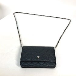 Chanel AP0250 Quilted CC Shoulder Bag Chain Bag Crossbody Bag Long Wallet Black SilverHardware