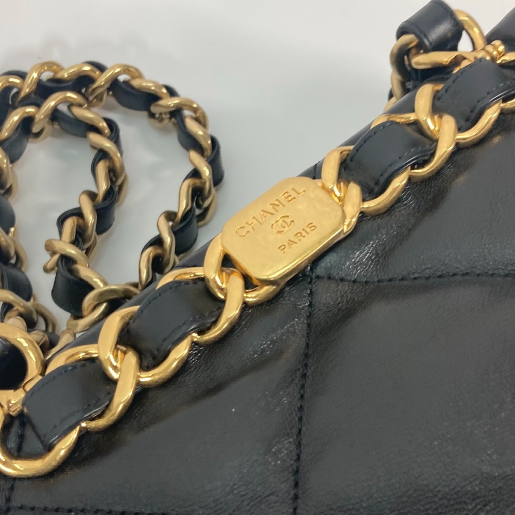 Chanel AS3502 Chain Bag Quilted Bag CC Mark Shoulder Bag Black GoldHardware