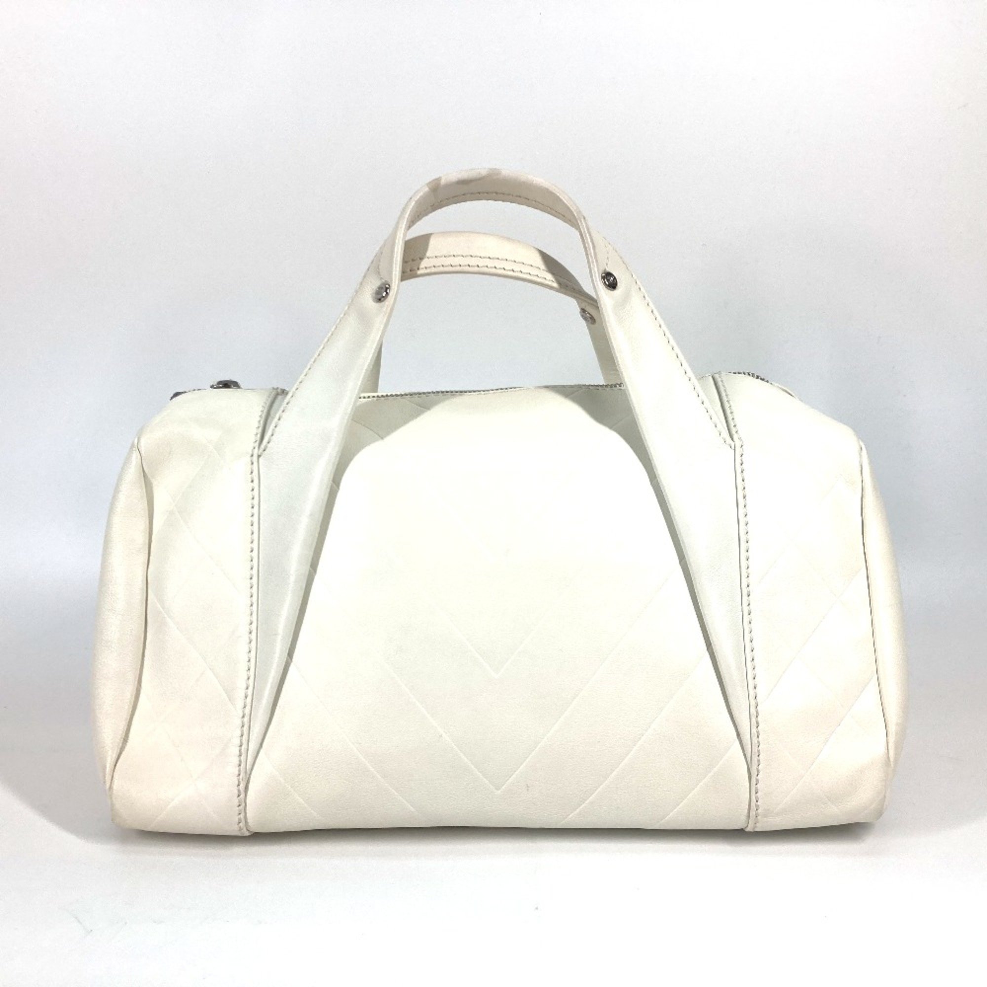 Chanel A30899 CC Mark Bag Hand Bag Duffle Bag White