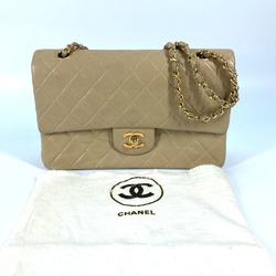 Chanel A01112 CC Mark Double Chain shoulder strap Shoulder Bag Beige GoldHardware