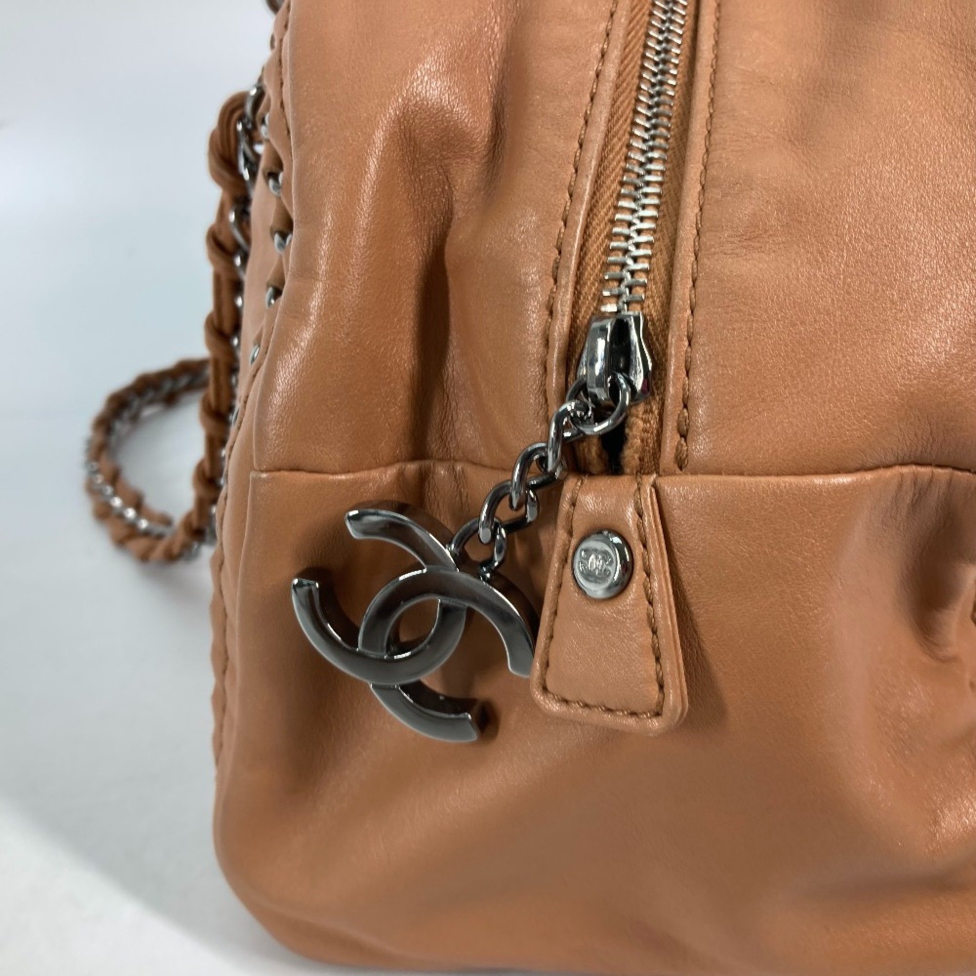 Chanel Chain Bowling Shoulder bag Chain bag Shoulder Bag Light BrownBased