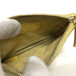 Chanel Matelasse Mini Flat Pouch yellow GoldHardware