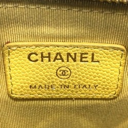 Chanel Matelasse Mini Flat Pouch yellow GoldHardware