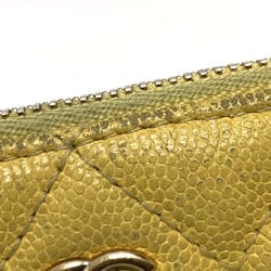 Chanel Matelasse Mini Flat Pouch yellow GoldHardware