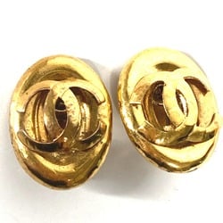 Chanel vintage accessories round Earrings Gold