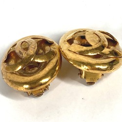 Chanel vintage accessories round Earrings Gold