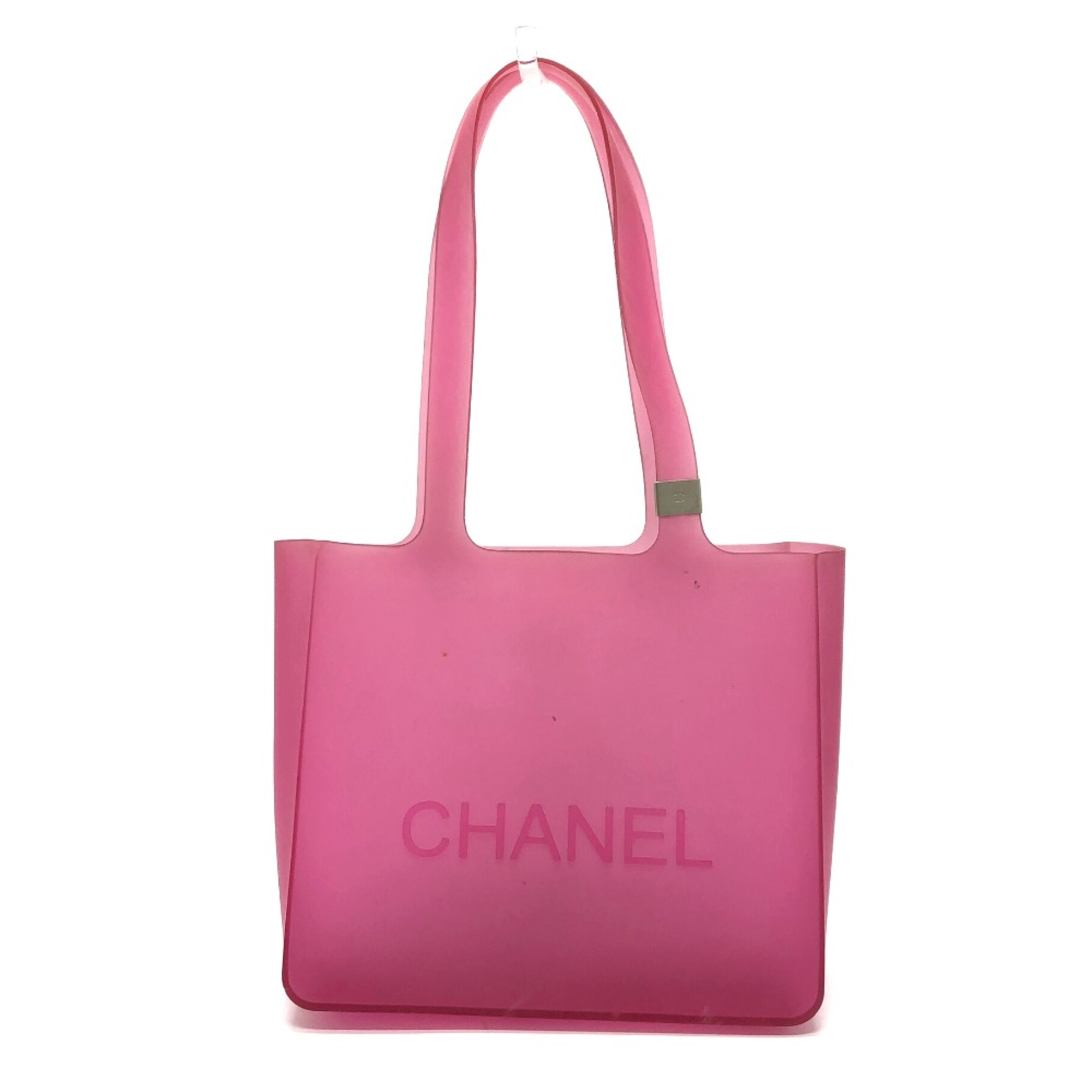 Chanel logo bag/shoulder Tote Bag purple SilverHardware