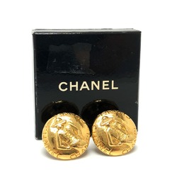 Chanel vintage Round Vintage Accessories Earrings Gold