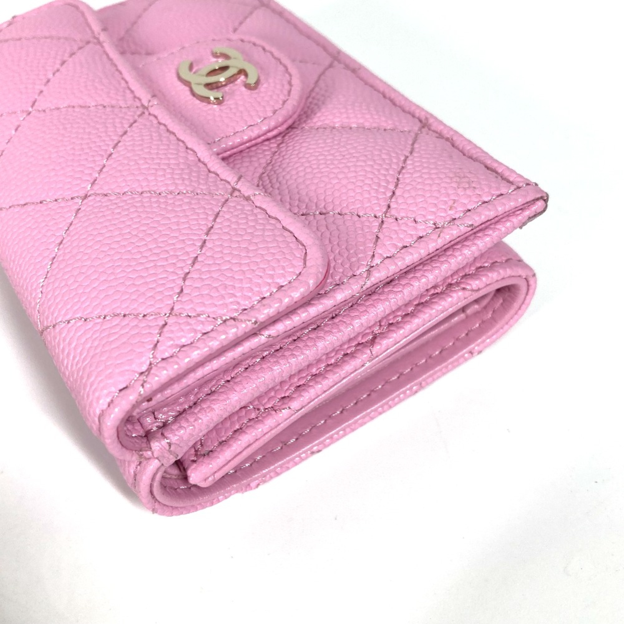 Chanel AP0230 Compact wallet Trifold wallet pink