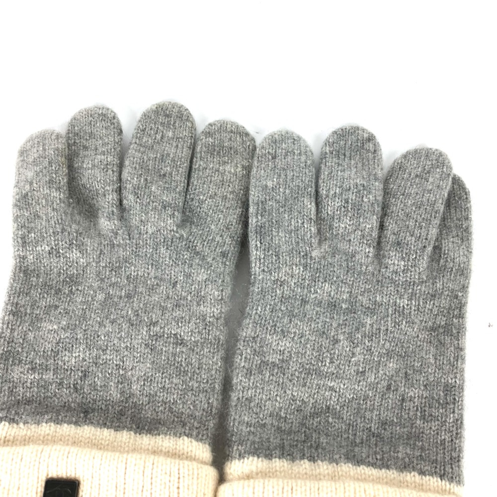 Chanel Sports Glove Bicolor gloves gray Ivory