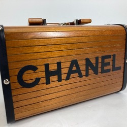 Chanel vintage vanity bag bag Hand Bag Brown Black