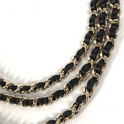 Chanel B22C 3 Chain Faux Pearls belt Black Gold